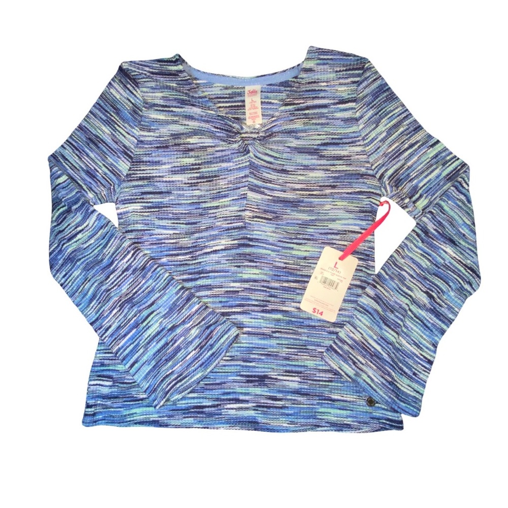 Justice Fitted Blue‎ and White Blouse